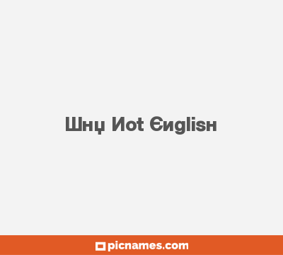 Why Not English